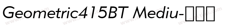 Geometric415BT Mediu字体转换